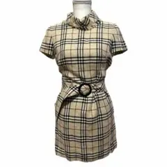【美品】Burberry バーバリー ノバチェック ワンピース ベルト付きのサムネイル