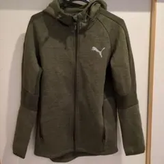 Puma フード付きパーカー オリーブグリーン