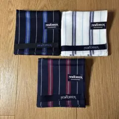 【未使用品】 ニューヨーカー ストライプ ハンカチ 3枚セット 日本製