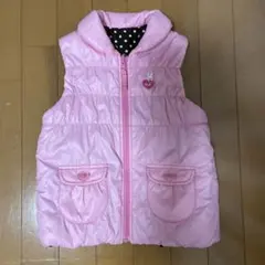 ミキハウス　ベスト ダウンベスト　中綿　110 120 100うさこ　ピンク