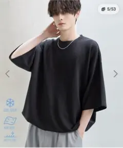 ETELIO 新品未使用 Tシャツ ブラック XL