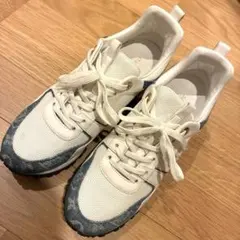 Louis Vuitton ホワイト　ブルー デニム　スニーカー