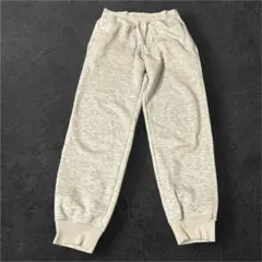 ユニクロ スウェットパンツ リブ 裾リブ S 灰 ポリエステル 防寒