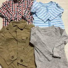 長袖シャツ・ブラウス 4点セット95cm男の子使用感ありまとめ売り