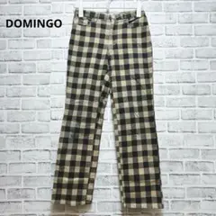 【ドミンゴ】チェックパンツ L 日本製 ストレッチ ギンガム柄 カジュアル