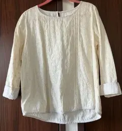 コットンレースブラウス