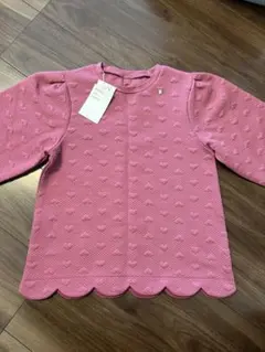 新品タグ付きaprès les cours ピンク ハート模様 長袖カットソー