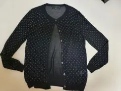 ZARA 黒 ドット柄 カーディガン M