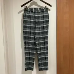 45R チェック柄 カジュアルパンツ 日本製　綿100%