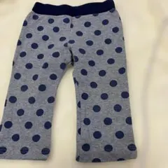 ドット柄パンツ グレー ネイビー