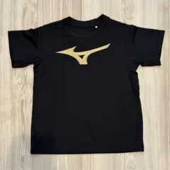 MIZUNO Tシャツ ブラック ゴールドロゴ 120cmのサムネイル