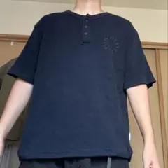 WISH FOREVER ワッフルヘンリーネック Tシャツ ブラック L