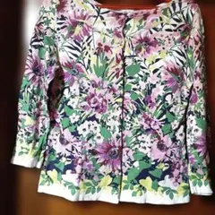 MELROSE 花柄 長袖 カーディガン綿混合のサムネイル