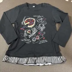 ベビー長袖Tシャツ 95 黒