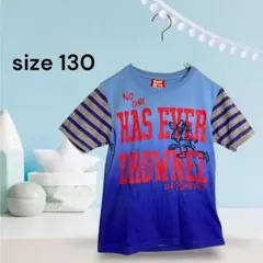 半袖　グラデーションボーダーＴシャツ サイズ１３０　新品タグ付　吸汗速乾加工