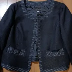 Lucidare ルシダーレ ノーカラージャケット　ブラック