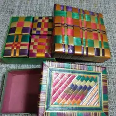 カラフルな小物収納ボックスセット