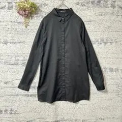コムサデモード　コットンブラウス　ブラック　Mサイズ　長袖　薄手　透け感　羽織り