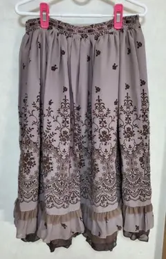 新品未使用*タグ付♡axes femme♡アクシーズ♡パネルフロッキーミディSK