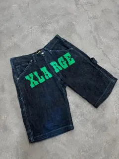 XLARGE エクストララージ デニムハーフパンツ ショートパンツ ロゴプリントのサムネイル