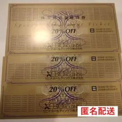ゼビオ 株主優待券 20%OFF 3枚 セット
