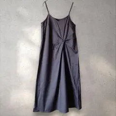 ロングワンピース フレア 黒 Vネック ノースリーブ 無地 ゆったり