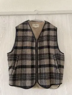 L.L.Bean 70〜80s ウールベスト チェック柄 USA製 L - メルカリ