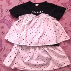ドット柄女の子半袖セットアップ120㎝のサムネイル