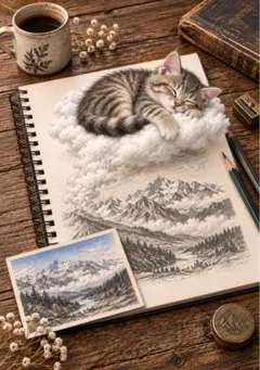 猫 デジタルアート写真 1枚