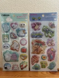 ポップデコパーティー わたあめカプセルシール ベイマックス トイストーリー 2枚