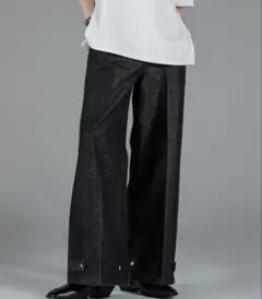 ADRER エクストラクオリティワイドフレアパンツ　ブラック　S