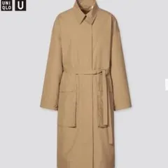 【新品タグ付き】UNIQLO U ステンカラーロングコート ダークブラウン　L Uniqlo U（ユニクロ ユー）】ウィメンズ新作全アイテム写真あり！2025