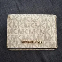 や*る様 MICHAEL KORS 三つ折り財布 ロゴ柄