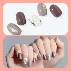 オホーラ　ジェルネイルシール　N NUANCE MARBLE　グレー　ブラウン