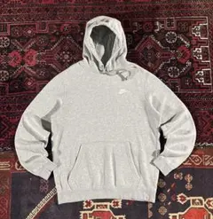 NIKE ナイキ ワンポイントロゴ プルオーバー パーカー グレー L