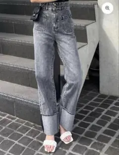 ロールアップデニム