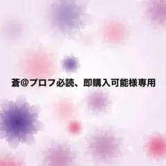 蒼@プロフ必読、即購入可能様専用
