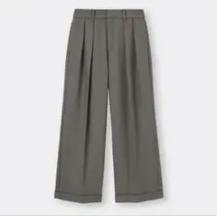 GU ジーユー インタックワイドパンツ グレー サイズM 【未使用品】