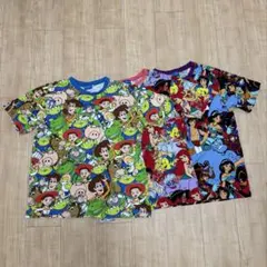 東京ディズニーリゾート 白雪姫 トイ・ストーリー総柄 Tシャツ 姉妹弟 