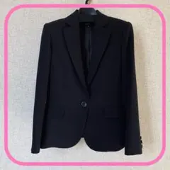 【スーツ3点セット】濃グレーストライプ スーツ スカート、パンツ付き