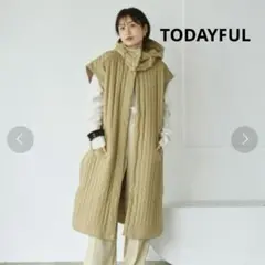 TODAYFUL Hoodie Quilting Vestキルティングベスト36