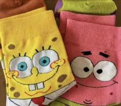 スポンジボブ＆パトリック　靴下2足セット