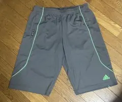 adidas ハーフパンツ L グレー/蛍光グリーンラインのサムネイル