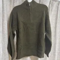 【UNIQLO】スフレヤーンハーフジップセーター　Sサイズ