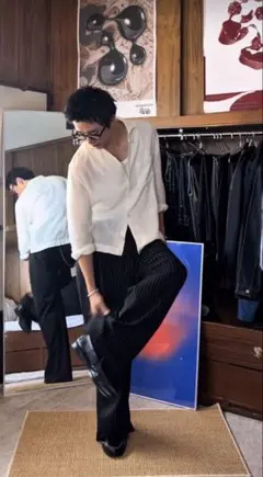 ZARA アイボリー コットン 長袖シャツ S