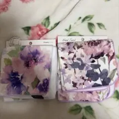 Francfranc DECO HOME 水彩画風花柄ハンドタオル 2枚セット