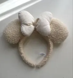 ミニーマウス　もこもこカチューシャ