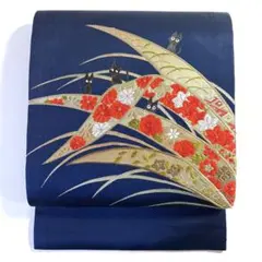 栗山吉三郎 名古屋帯 ワインレッド - メルカリ