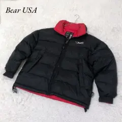 Bear USA ベアー リバーシブル ダウンジャケット 肉厚 黒 赤 M