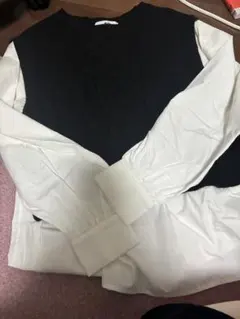 WEGO ニットベスト 黒と白のコンビネーション